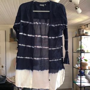 Athleta tie-dye beach cover up shirt, small, nwot